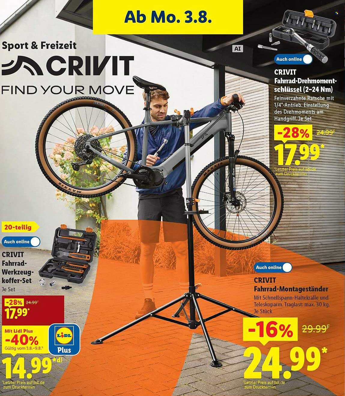 CRIVIT Fahrrad-Drehmomentschlüssel (2–24 Nm)