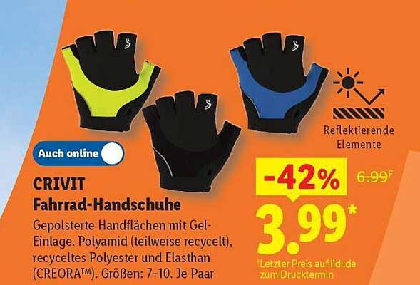 CRIVIT Fahrrad-Handschuhe