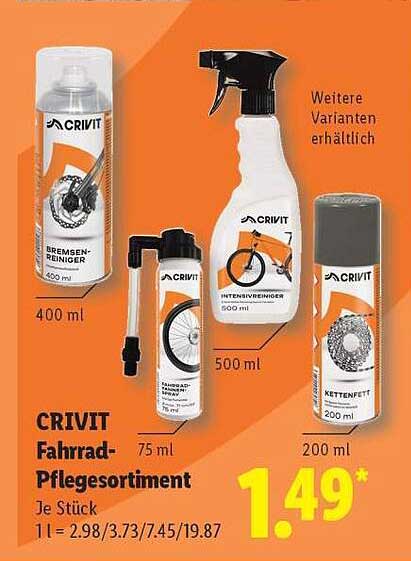 CRIVIT Fahrrad-Pflegesortiment