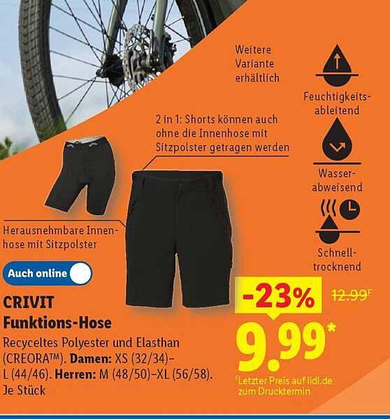 CRIVIT Funktions-Hose