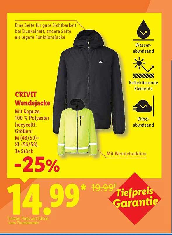 CRIVIT Wendejacke