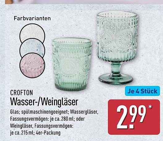 CROFTON Wasser-/Weingläser