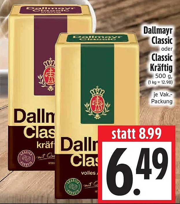 Dallmayr Classic oder Classic Kräftig 500 g