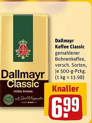 Dallmayr Kaffee Classic gemahlener Bohnenkaffee, versch. Sorten, je 500-g-Packg.