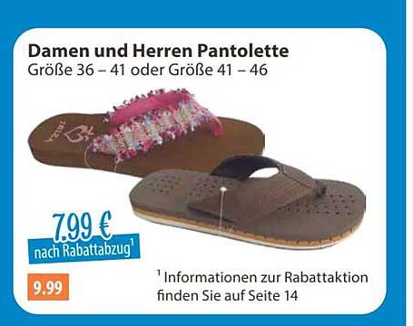 Damen und Herren Pantolette