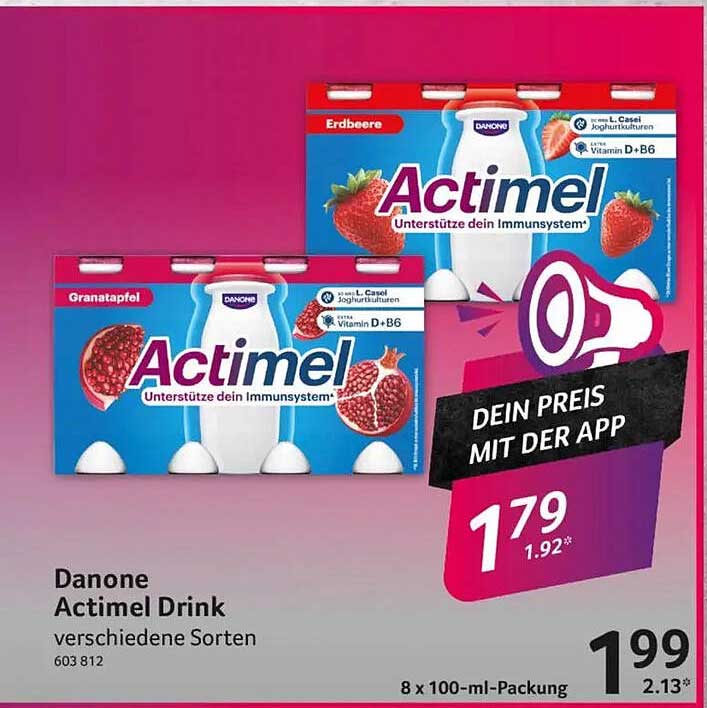 Danone Actimel Drink verschiedene Sorten