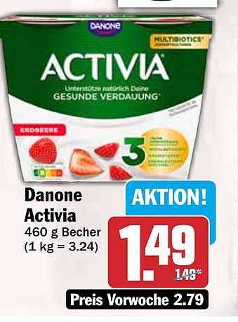 Danone Activia 460 g Becher (1 kg = 3.24)