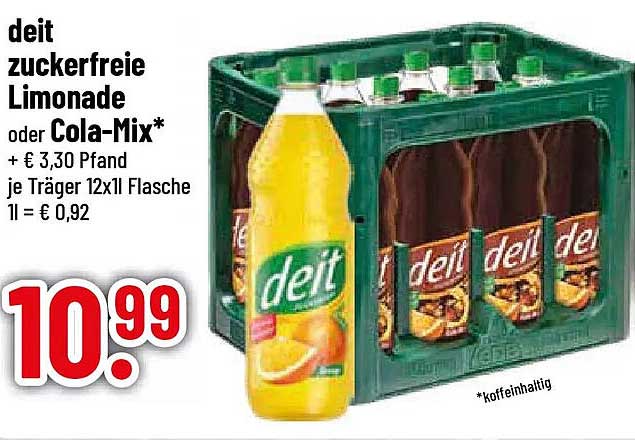 deit zuckerfreie Limonade oder Cola-Mix*