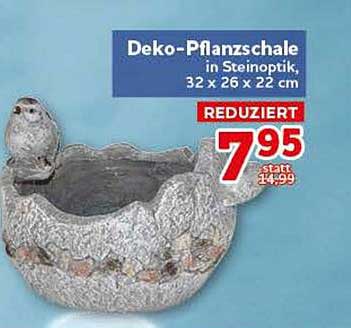 Deko-Pflanzschale in Steinoptik, 32 x 26 x 22 cm