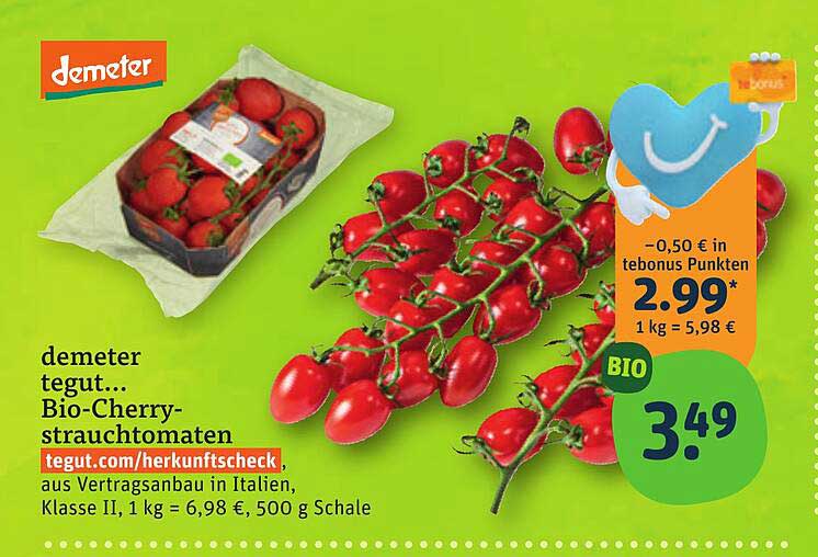 demeter tegut… Bio-Cherry-strauchtomaten