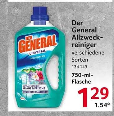 Der General Allzweckreiniger verschiedene Sorten 750-ml-Flasche