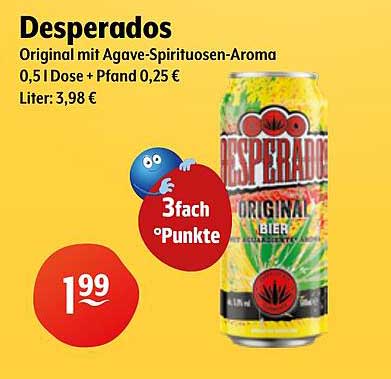 Desperados Original mit Agave-Spirituosen-Aroma