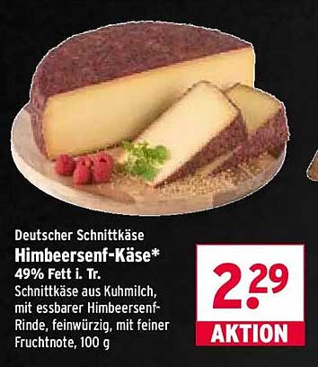 Deutscher Schnittkäse Himbeerenf.-Käse*