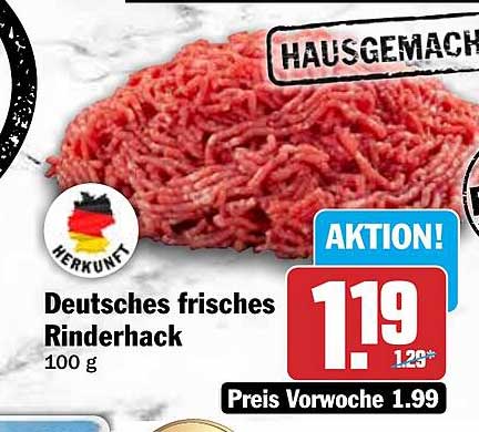 Deutsches frisches Rinderhack 100 g