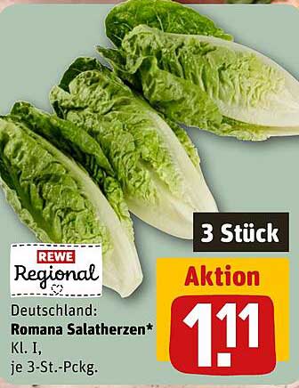 Deutschland: Romana Salatherzen* Kl. I, je 3-St.-Pckg.
