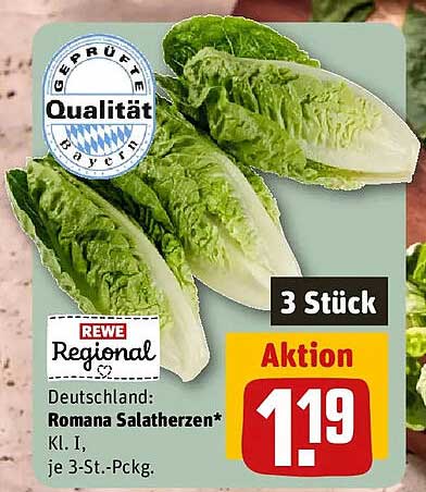 Deutschland: Romana Salatherzen* Kl. I, je 3-St.-Pckg.
