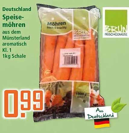 Deutschland Speisemöhren aus dem Münsterland aromatisch Kl. 1 1kg Schale