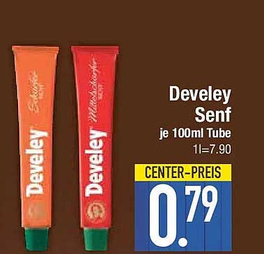 Develey Senf je 100ml Tube 1l=7.90 CENTER-PREIS