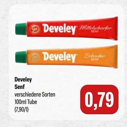 Develey Senf verschiedene Sorten 100ml Tube (7,90/l)
