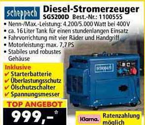 Diesel-Stromerzeuger SGS2000 Best.-Nr.: 1100555