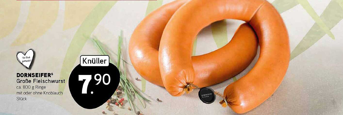 DORNSEIFER'S Große Fleischwurst ca. 800 g Ringe mit oder ohne Knoblauch Stück
