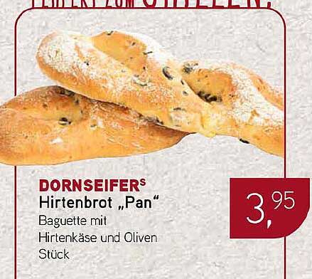 DORNSEIFER'S Hirtenbrot „Pan“ Baguette mit Hirtenkäse und Oliven Stück