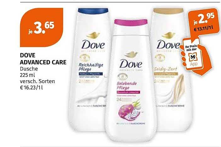 DOVE ADVANCED CARE Dusche 225 ml versch. Sorten