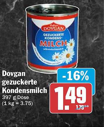 Dovgan gezuckerte Kondensmilch