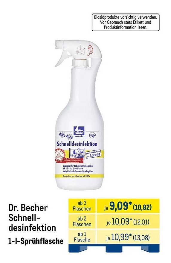 Dr. Becher Schnell-desinfektion 1-I-Sprühflasche