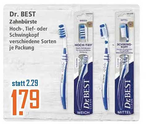 Dr. BEST Zahnbürste Hoch-, Tief- oder Schwingkopf verschiedene Sorten je Packung