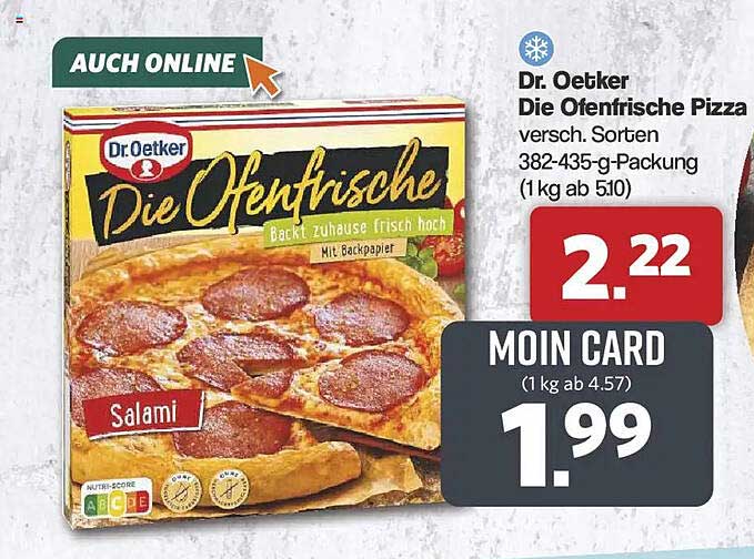 Dr. Oetker Die Ofenfrische Pizza versch. Sorten 382-435-g-Packung (1 kg ab 5.10)