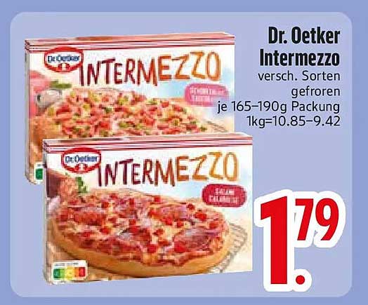 Dr. Oetker Intermezzo versch. Sorten gefroren