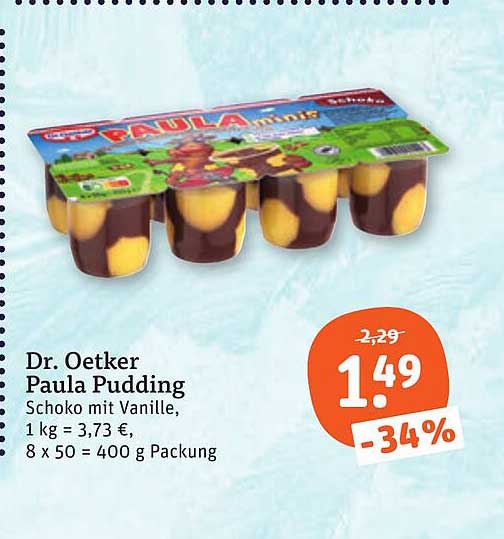 Dr. Oetker Paula Pudding Schoko mit Vanille,