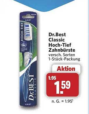 Dr.Best Classic Hoch-Tief Zahnbürste versch. Sorten 1-Stück-Packung