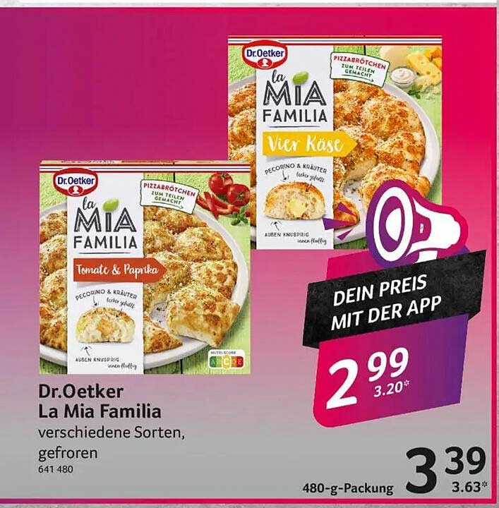 Dr.Oetker La Mia Familia verschiedene Sorten, gefroren