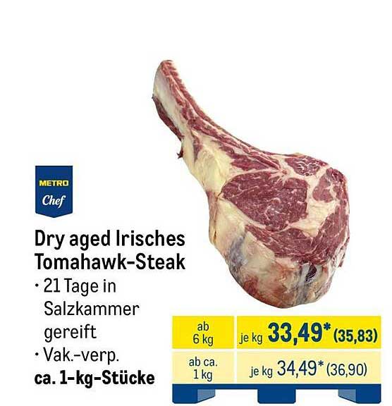 Dry aged Irisches Tomahawk-Steak