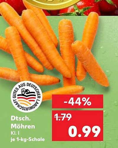 Dtsch. Möhren Kl. I je 1-kg-Schale