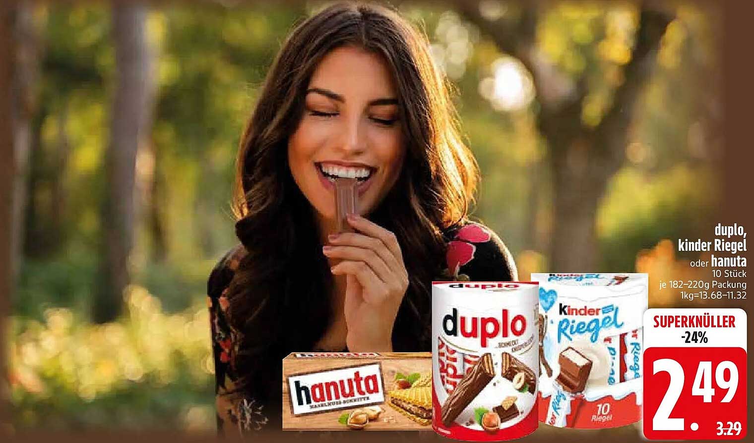 duplo, kinder Riegel oder hanuta