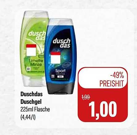Duschdas Duschgel 225ml Flasche (4,44/l)