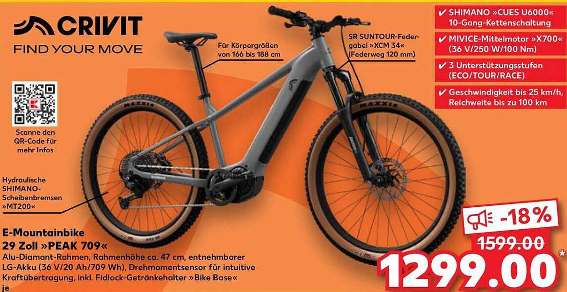 E-Mountainbike 29 Zoll »PEAK 709«
