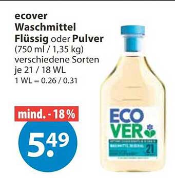 ecover Waschmittel Flüssig oder Pulver