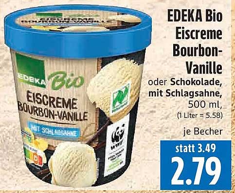 EDEKA Bio Eiscreme Bourbon-Vanille