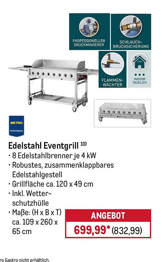 Edelstahl Eventgrill