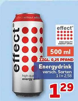 effect Energydrink versch. Sorten