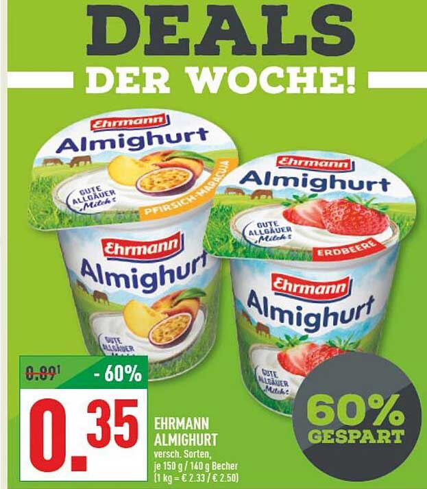 EHRMANN ALMIGHURT versch. Sorten, je 150 g / 140 g Becher
