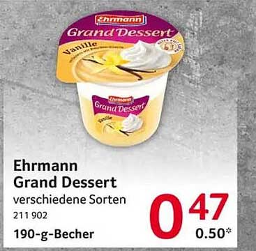 Ehrmann Grand Dessert verschiedene Sorten 190-g-Becher
