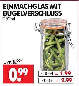 EINMACHGLAS MIT BÜGELVERSCHLUSS 250ml
