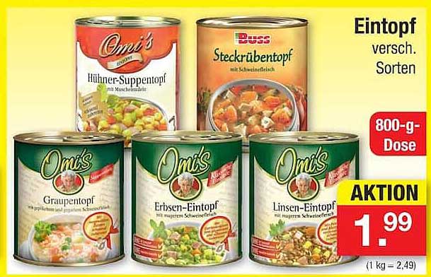 Eintopf versch. Sorten 800-g-Dose