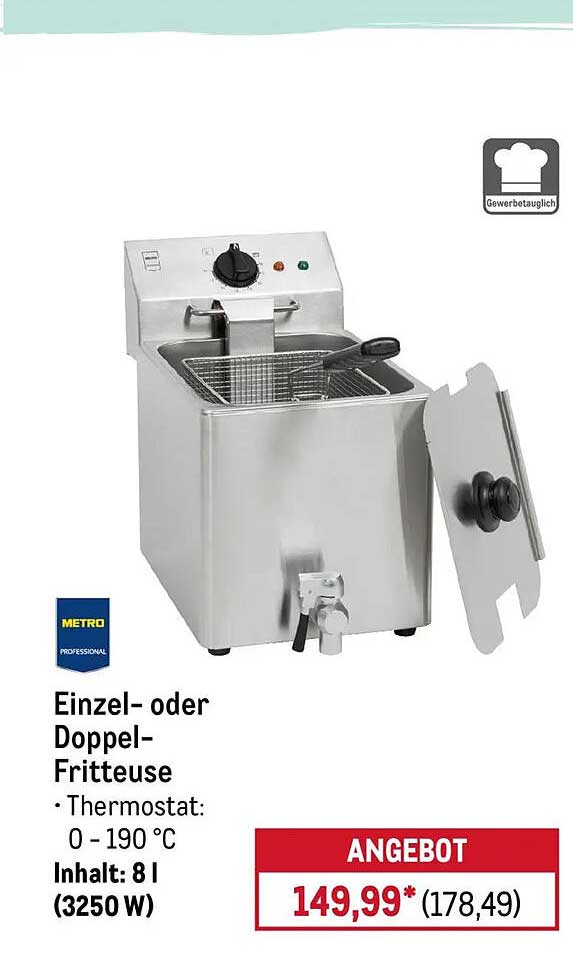 Einzel- oder Doppel-Fritteuse