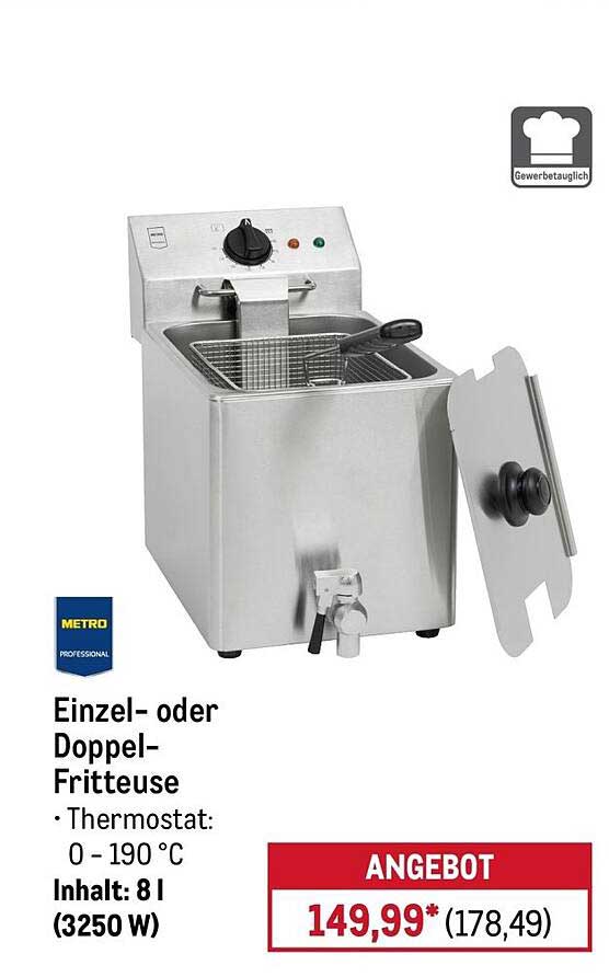 Einzel- oder Doppel-Fritteuse